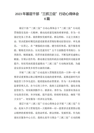 2023年基层干部“三抓三促”行动心得体会6篇.docx