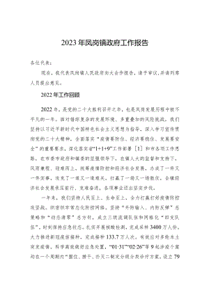 2023年凤岗镇政府工作报告(20230211).docx