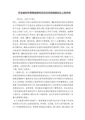 在全省经济普查省级综合试点总结视频会议上的讲话.docx
