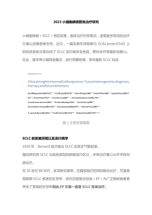 2023小细胞肺癌靶免治疗研究.docx