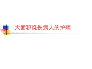 大面积烧伤病人的护理幻灯片.ppt