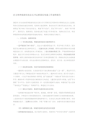 区文体和旅游局党总支书记抓基层党建工作述职报告.docx