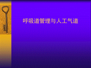 呼吸道管理与人工气道的建立.ppt.ppt