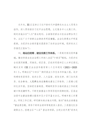 （10篇）2023“八五”普法工作总结执行情况报告自查报告.docx