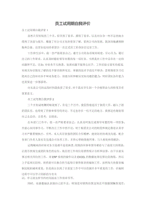 员工试用期自我评价.docx