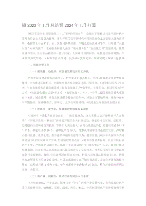 镇2023年工作总结暨2024年工作打算.docx