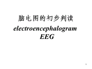 脑电图的初步判断.ppt