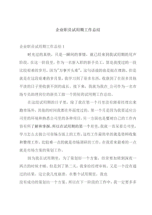 企业职员试用期工作总结.docx
