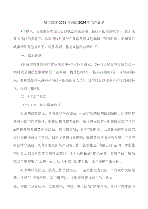 城市管理2023年总结2024年工作计划.docx