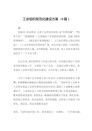 工会组织规范化建设方案（9篇）.docx