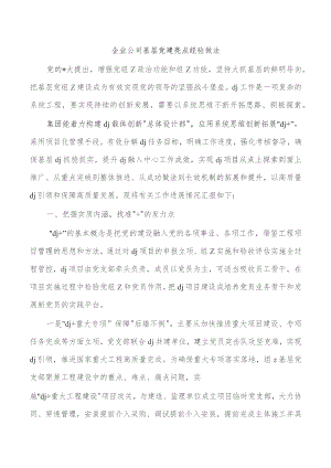 企业公司基层党建亮点经验做法.docx