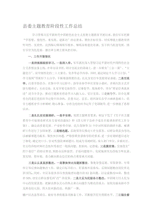 县委主题教育阶段性工作总结.docx