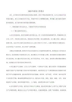2023年商务工作要点.docx