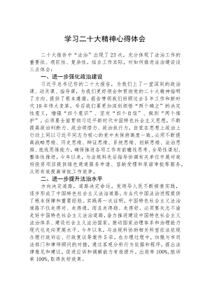 学习二十大精神心得体会【三篇】精选.docx