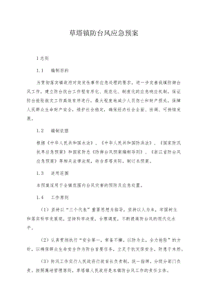 草塔镇防台风应急预案.docx