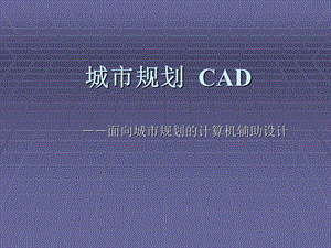 城市规划CAD.ppt