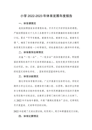 小学2022-2023年体育发展年度报告.docx