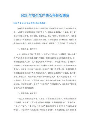 2023年安全生产的心得体会感悟.doc