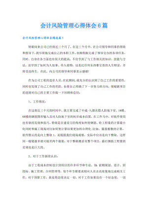 会计风险管理心得体会6篇.doc