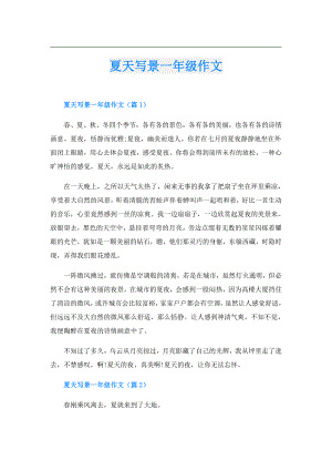 夏天写景一年级作文.doc