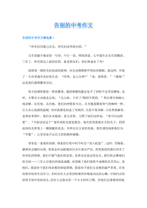 告别的中考作文.doc