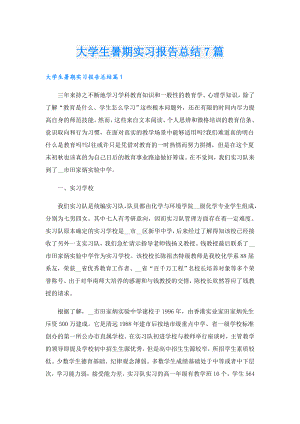 大学生暑期实习报告总结7篇.doc