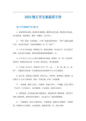 2023情人节文案温柔干净.doc