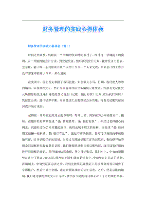 财务管理的实践心得体会.doc