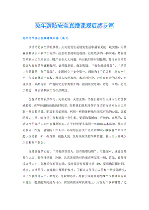 兔年消防安全直播课观后感5篇.doc