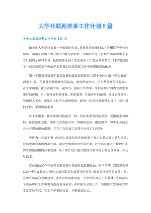 大学社联副理事工作计划5篇.doc
