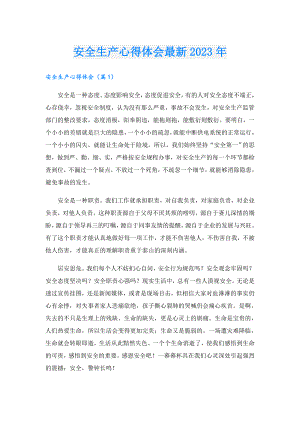 安全生产心得体会最新2023年.doc