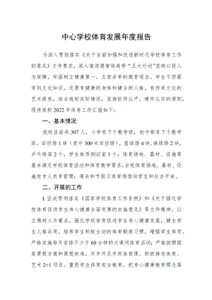 中心学校体育发展年度报告.docx