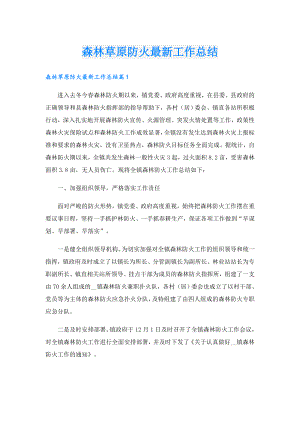 森林草原防火最新工作总结.doc