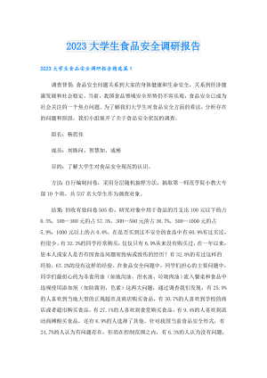 2023大学生食品安全调研报告.doc