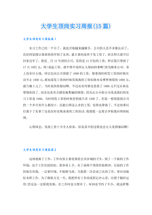 大学生顶岗实习周报(15篇).doc