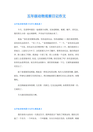 五年级动物观察日记作文.doc