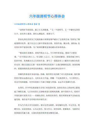 六年级清明节心得体会.doc