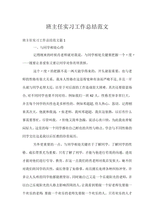 班主任实习工作总结范文.docx