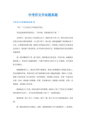 中考作文半命题真题.doc
