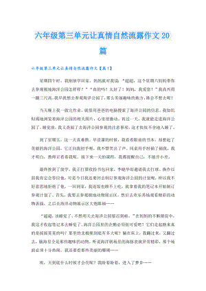 六年级第三单元让真情自然流露作文20篇.doc