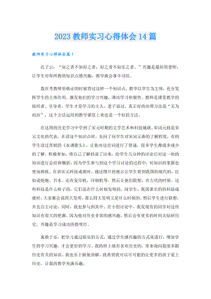 2023教师实习心得体会14篇.doc