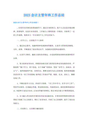 2023会计主管年终工作总结.doc