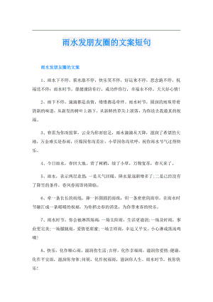 雨水发朋友圈的文案短句.doc