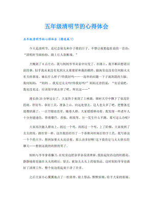 五年级清明节的心得体会.doc