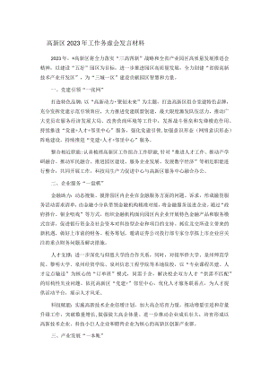 高新区2023年工作务虚会发言材料.docx