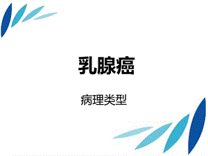 乳腺癌的病理分型.ppt