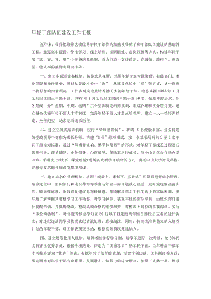 年轻干部队伍建设工作汇报.docx