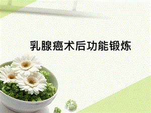 乳腺癌术后功能锻炼资料.ppt