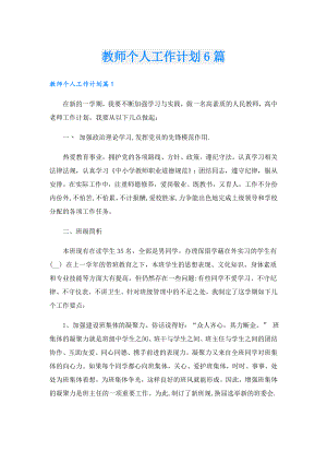 教师个人工作计划6篇.doc