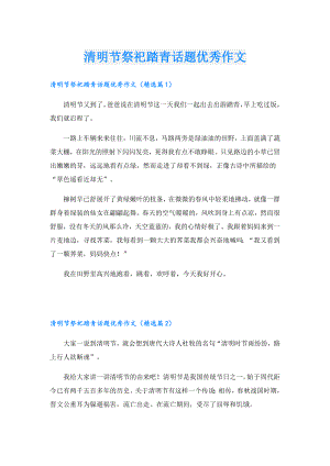 清明节祭祀踏青话题优秀作文.doc
